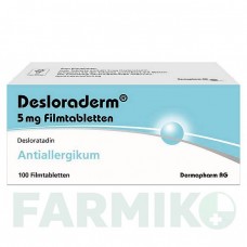 ДЕЗЛОРАДЕРМ (DESLORADERM) 5 мг таблетки 100 шт - Дезлоратадин DERMAPHARM