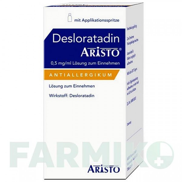 ДЕЗЛОРАТАДИН (DESLORATADIN) 0,5 мг/мл раствор 150 мл - Дезлоратадин ARISTO PHARMA