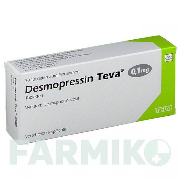 ДЕСМОПРЕССИН (DESMOPRESSIN) 0,1 мг таблетки 30 шт - Десмопрессин TEVA