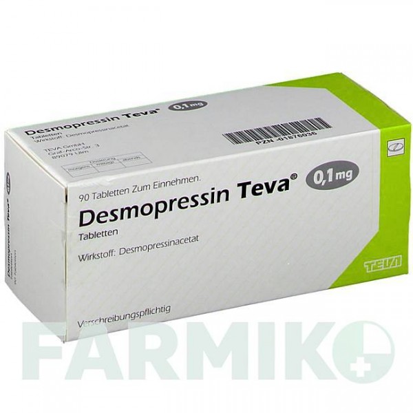 ДЕСМОПРЕССИН (DESMOPRESSIN) 0,1 мг таблетки 90 шт - Десмопрессин TEVA