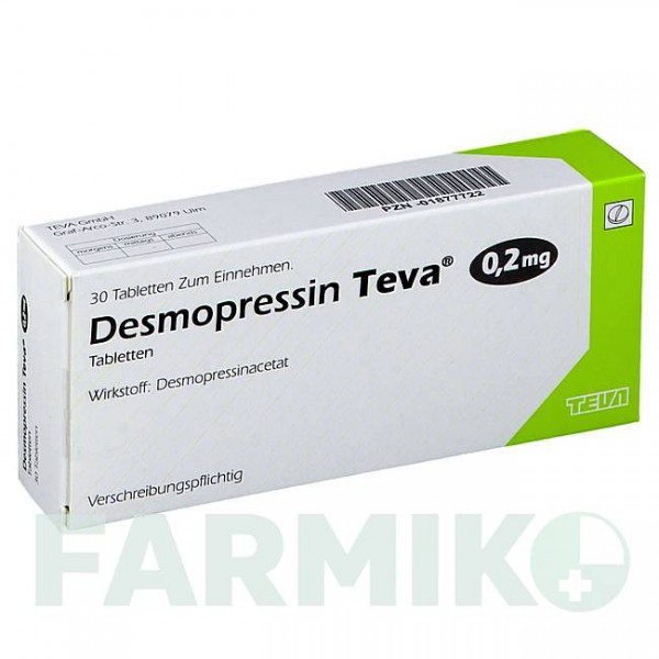 ДЕСМОПРЕССИН (DESMOPRESSIN) 0,2 мг таблетки 30 шт - Десмопресин TEVA