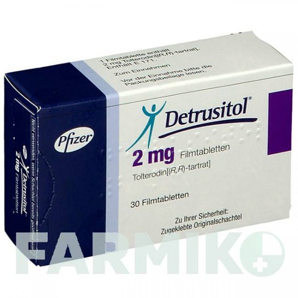 ДЕТРУЗИТОЛ (DETRUSITOL) 2 мг таблетки 30 шт - Толтеродин VIATRIS