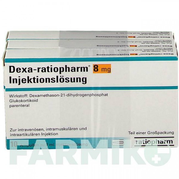 ДЕКСА (DEXA) 8 мг ампулы 30 шт - Дексаметазон RATIOPHARM
