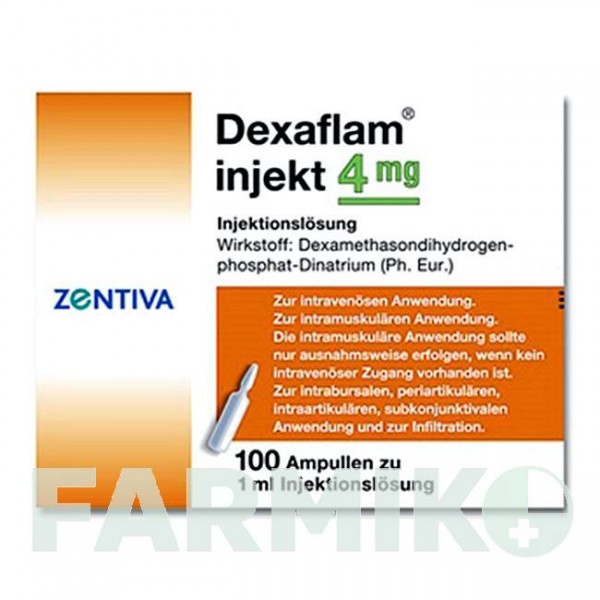 ДЕКСАФЛАМ (DEXAFLAM) 4 мг ампули 1000x1 мл - Дексаметазон ZENTIVA