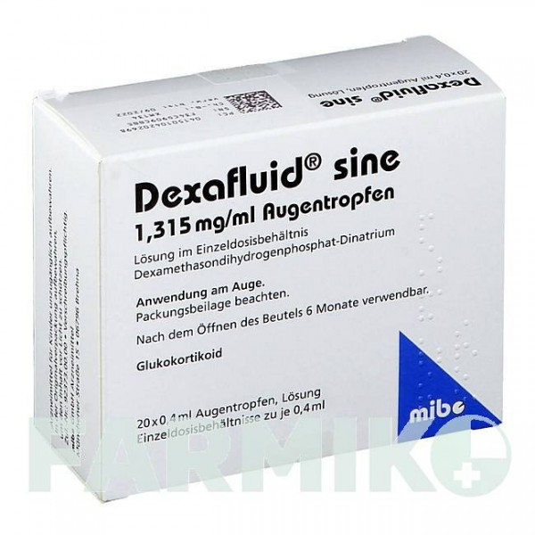 ДЕКСАФЛЮЇД (DEXAFLUID) 1,315 мг/мл краплі 20x0,4 мл - Дексаметазон MIBE