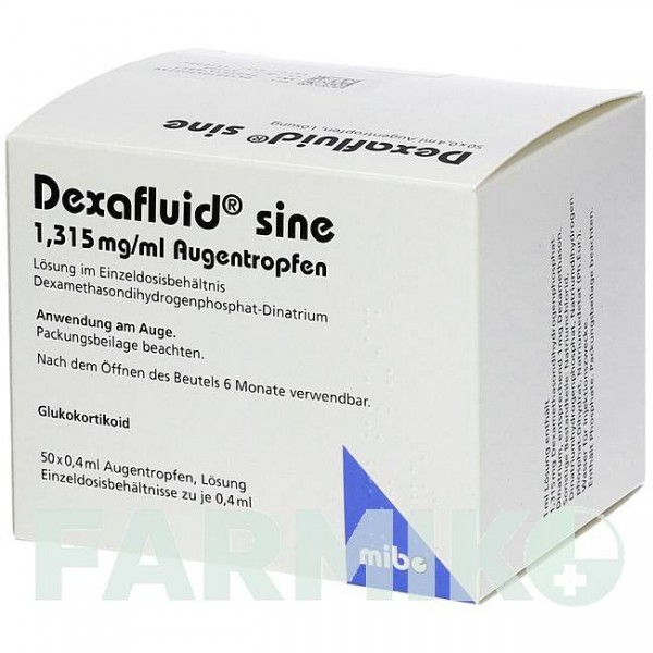 ДЕКСАФЛЮЇД (DEXAFLUID) 1,315 мг/мл краплі 50x0,4 мл - Дексаметазон MIBE
