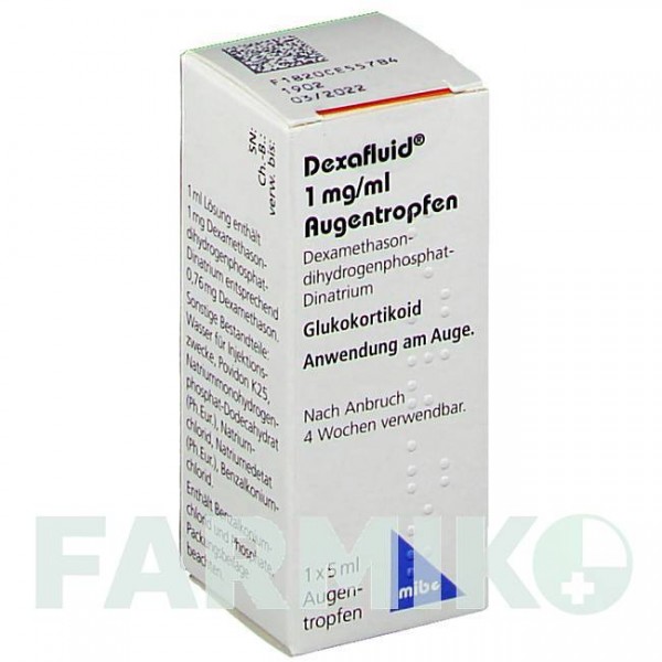 ДЕКСАФЛЮИД (DEXAFLUID) 1 мг/мл капли 1x5 мл - Дексаметазон MIBE