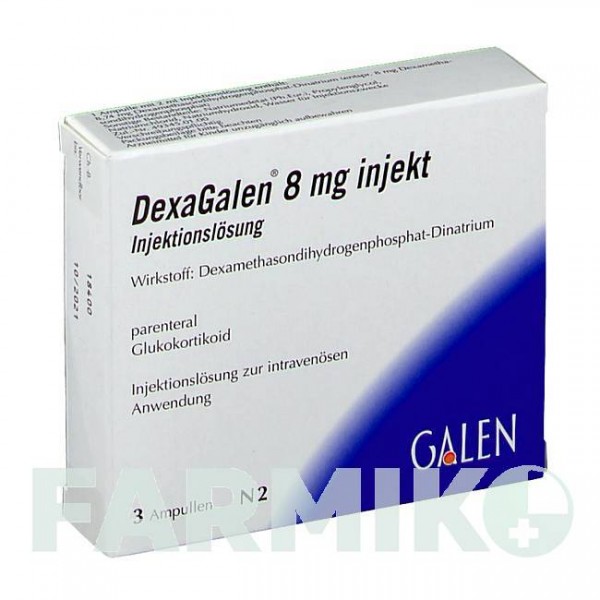 ДЕКСАГАЛЕН (DEXAGALEN) 8 мг раствор 3x2 мл - Дексаметазон GALENPHARMA