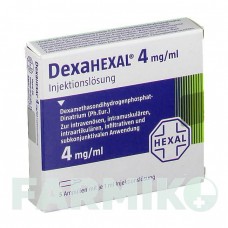 ДЕКСАГЕКСАЛ (DEXAHEXAL) 4 мг/1 мл раствор 5x1 мл - Дексаметазон HEXAL