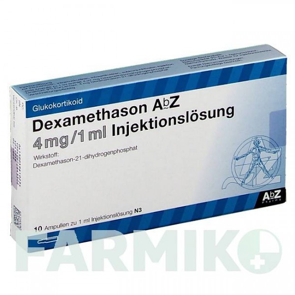 ДЕКСАМЕТАЗОН (DEXAMETHASON) 4 мг/1 мл ампули 10 шт - Дексаметазон ABZ PHARMA
