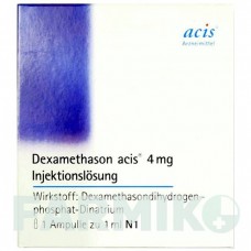 ДЕКСАМЕТАЗОН (DEXAMETHASON) 4 мг розчин 1 шт - Дексаметазон ACIS