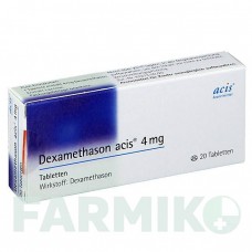 ДЕКСАМЕТАЗОН (DEXAMETHASON) 4 мг таблетки 20 шт - Дексаметазон ACIS