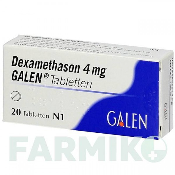 ДЕКСАМЕТАЗОН (DEXAMETHASON) 4 мг таблетки 20 шт - Дексаметазон GALENPHARMA