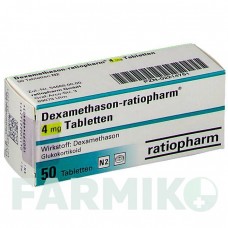 ДЕКСАМЕТАЗОН (DEXAMETHASON) 4 мг таблетки 50 шт - Дексаметазон RATIOPHARM