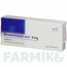 ДЕКСАМЕТАЗОН (DEXAMETHASON) 8 мг таблетки 20 шт - Дексаметазон ACIS