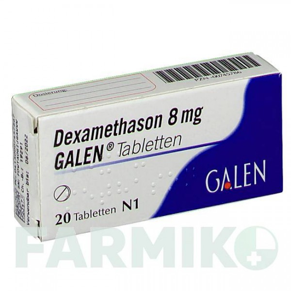 ДЕКСАМЕТАЗОН (DEXAMETHASON) 8 мг таблетки 20 шт - Дексаметазон GALENPHARMA