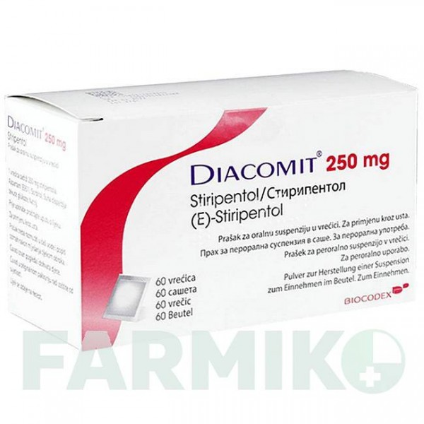 ДИАКОМИТ (DIACOMIT) 250 мг порошок 60 шт - Стирипентол DESITIN