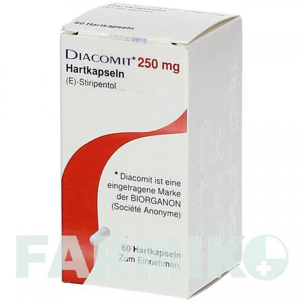 ДІАКОМІТ (DIACOMIT) 250 мг капсули 60 шт - Стирипентол KOHLPHARMA
