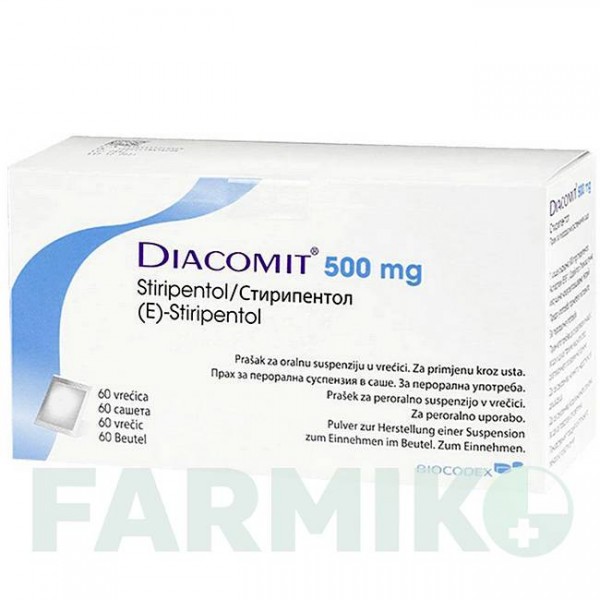 ДИАКОМИТ (DIACOMIT) 500 мг порошок 60 шт - Стирипентол DESITIN