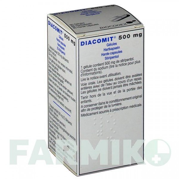 ДИАКОМИТ (DIACOMIT) 500 мг капсулы 60 шт - Стирипентол DESITIN