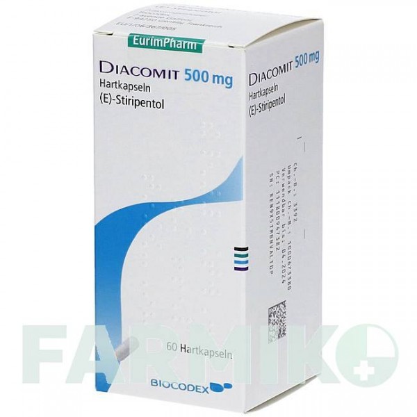 ДИАКОМИТ (DIACOMIT) 500 мг капсулы 60 шт - Стирипентол EURIMPHARM