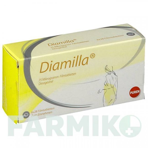 ДИАМИЛЛА (DIAMILLA) 75 мкг таблетки 6x28 шт - Дезогестрел PUREN PHARMA