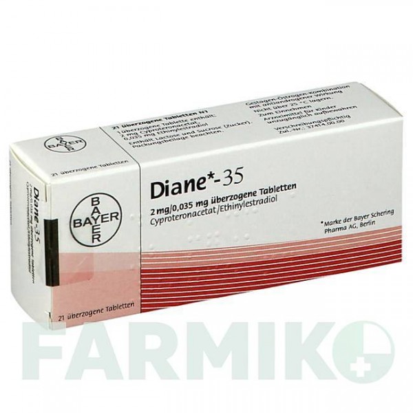 ДИАНЕ (DIANE) 35 таблетки 21 шт - Ципротерон, Эстроген EMRA-MED