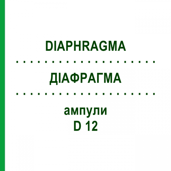ДИАФРАГМА (DIAPHRAGMA) D 12 ампулы 10x1 мл - Гомеопатия WALA HEILMITTEL