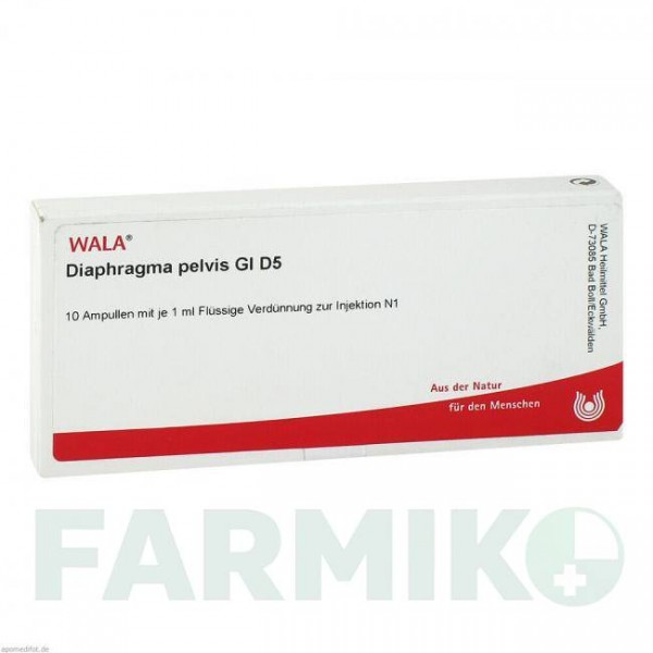 ДИАФРАГМА (DIAPHRAGMA) D 5 ампулы 10x1 мл - Гомеопатия WALA HEILMITTEL