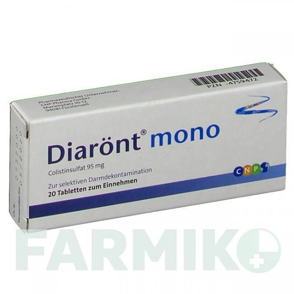 ДІАРОНТ (DIARoNT) таблетки 20 шт - Колістин CNP PHARMA