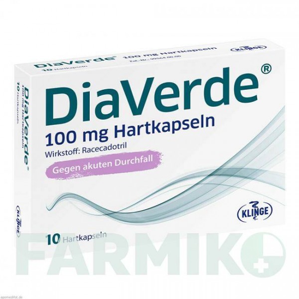 ДИАВЕРДЕ (DIAVERDE) 100 мг капсулы 10 шт - Рацекадотрил KLINGE PHARMA
