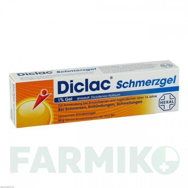 ДИКЛАК (DICLAC) 1% гель 50 г - Диклофенак HEXAL