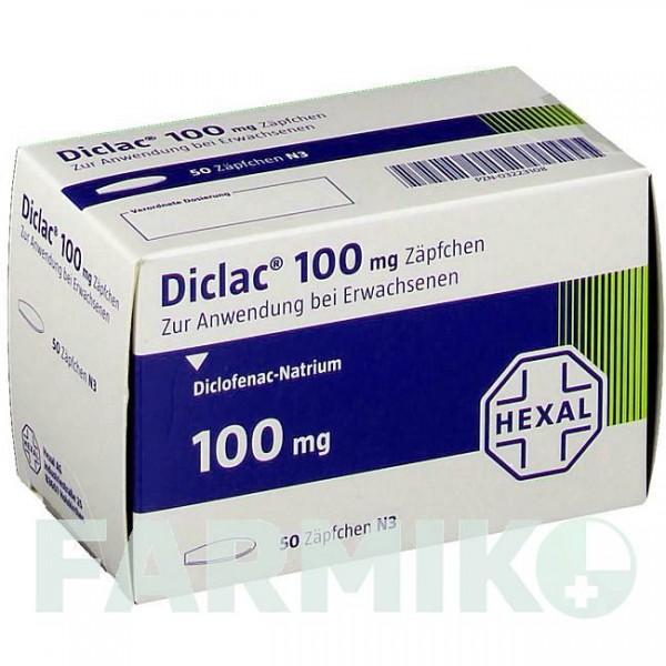 ДИКЛАК (DICLAC) 100 мг супозиторії 50 шт - Диклофенак HEXAL