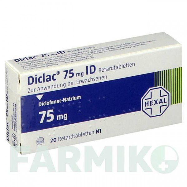 ДИКЛАК (DICLAC) 75 таблетки 20 шт - Диклофенак HEXAL