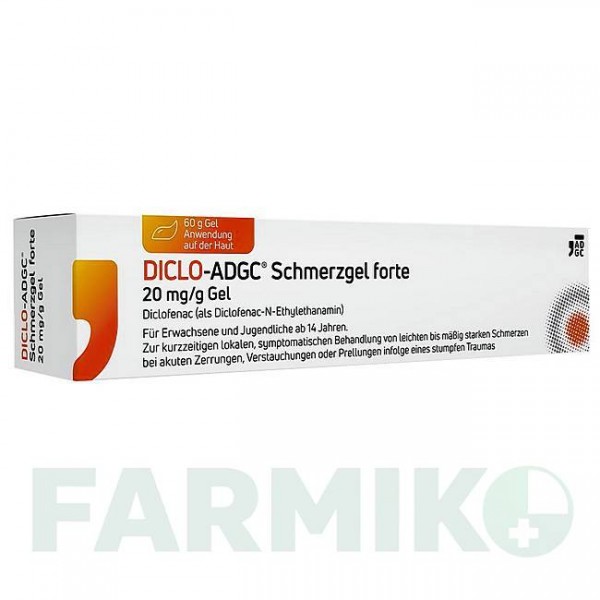 ДИКЛО (DICLO) 20 мг/г гель 60 г - Диклофенак ZENTIVA