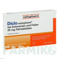 ДИКЛО (DICLO) 25 мг таблетки 20 шт - Диклофенак RATIOPHARM