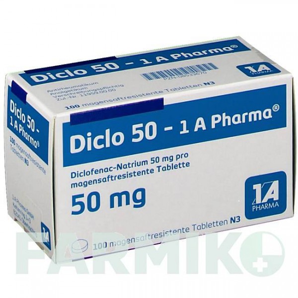 ДИКЛО (DICLO) 50 таблетки 100 шт - Диклофенак 1 A PHARMA