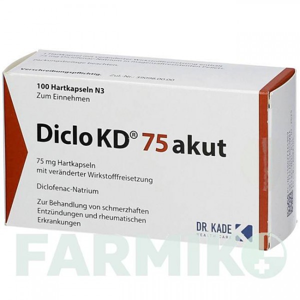 ДИКЛО (DICLO) 75 капсулы 100 шт - Диклофенак DR.KADE