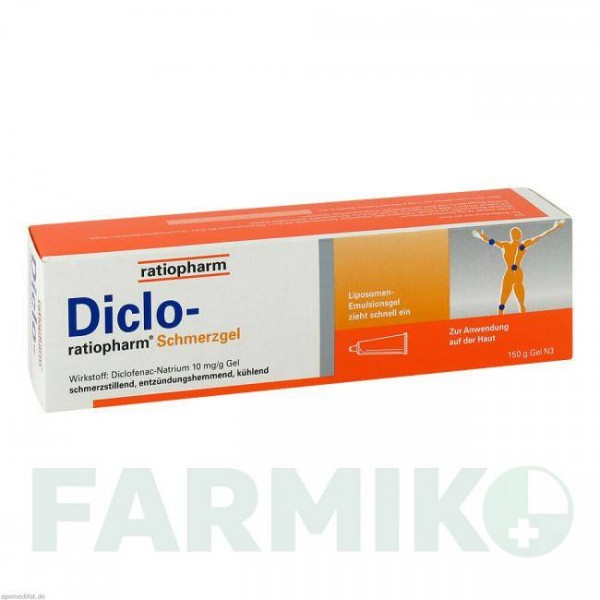 ДИКЛО (DICLO) гель 150 г - Диклофенак RATIOPHARM