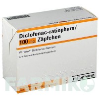 ДИКЛОФЕНАК (DICLOFENAC) 100 мг супозиторії 50 шт - Диклофенак RATIOPHARM