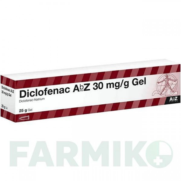 ДИКЛОФЕНАК (DICLOFENAC) 30 мг/г гель 25 г - Диклофенак ABZ PHARMA