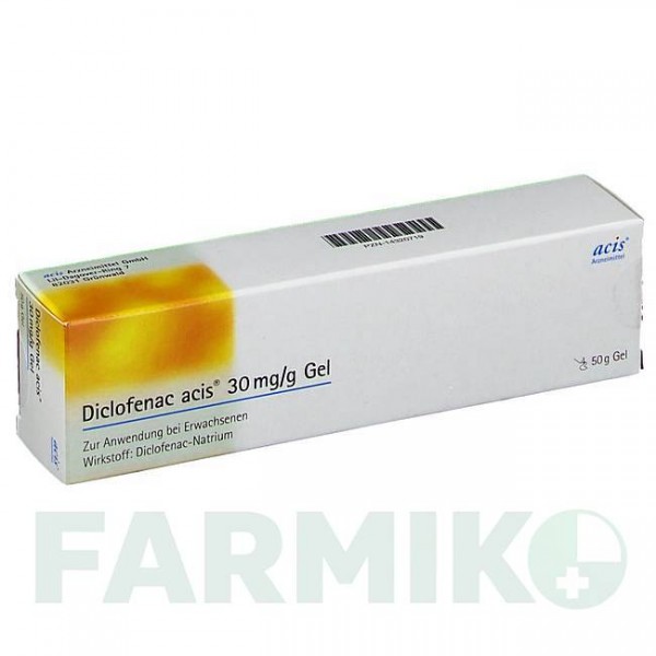 ДИКЛОФЕНАК (DICLOFENAC) 30 мг/г гель 50 г - Диклофенак ACIS