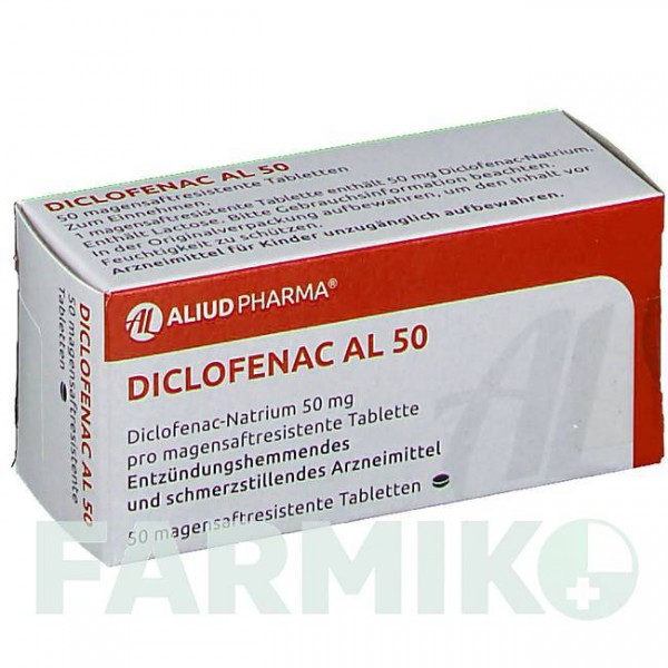 ДИКЛОФЕНАК (DICLOFENAC) 50 таблетки 50 шт - Диклофенак ALIUD PHARMA