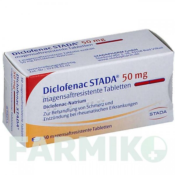 ДИКЛОФЕНАК (DICLOFENAC) 50 мг таблетки 50 шт - Диклофенак STADAPHARM