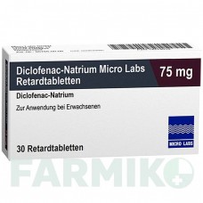 ДИКЛОФЕНАК (DICLOFENAC) 75 мг таблетки 30 шт - Диклофенак MICRO LABS