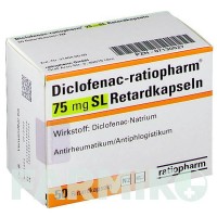 ДИКЛОФЕНАК (DICLOFENAC) 75 мг капсули 50 шт - Диклофенак RATIOPHARM