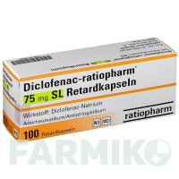 ДИКЛОФЕНАК (DICLOFENAC) 75 мг капсулы 100 шт - Диклофенак RATIOPHARM