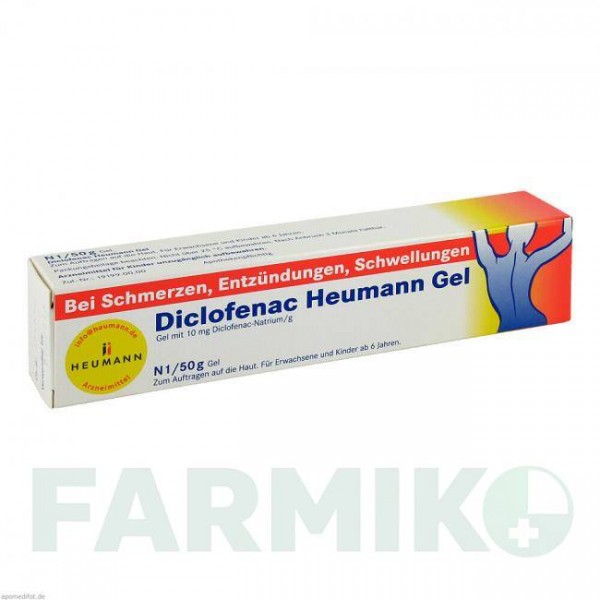 ДИКЛОФЕНАК (DICLOFENAC) гель 50 г - Диклофенак HEUMANN PHARMA