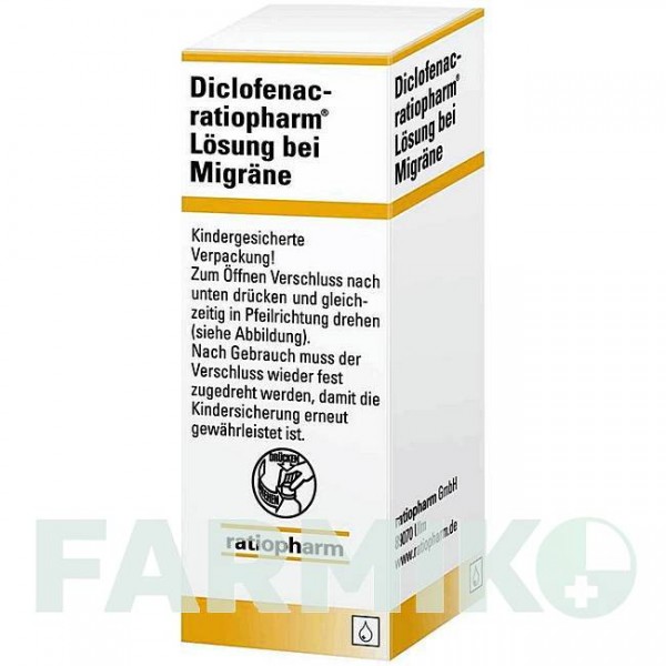 ДИКЛОФЕНАК (DICLOFENAC) краплі 30 мл - Диклофенак RATIOPHARM