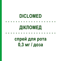 ДІКЛОМЕД (DICLOMED) 0,3 мг/доза спрей для рота 15 мл - Активні речовини FARMAKA
